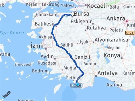 Antalya bursa yol tarifi